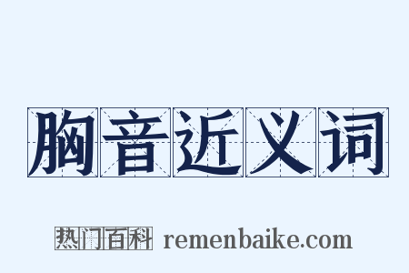 胸音近义词是什么意思的图片